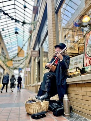 Nickels Arcade Busker.