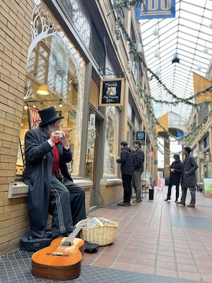 Nickels Arcade Busker.